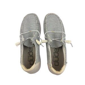 Size 8 Womens Hey Dude Wendy Collection Sox Stone‎ White Lightweight Shoes